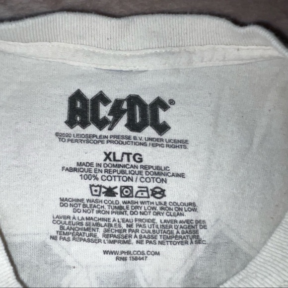 Vintage style AC/DC crop top size XL - Picture 5 of 6